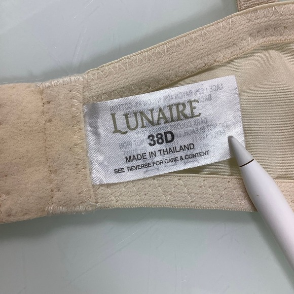Lunaire Seville Shear Lace Full Coverage Ivory Wired Bra SZ 38D EUC - Picture 6 of 12